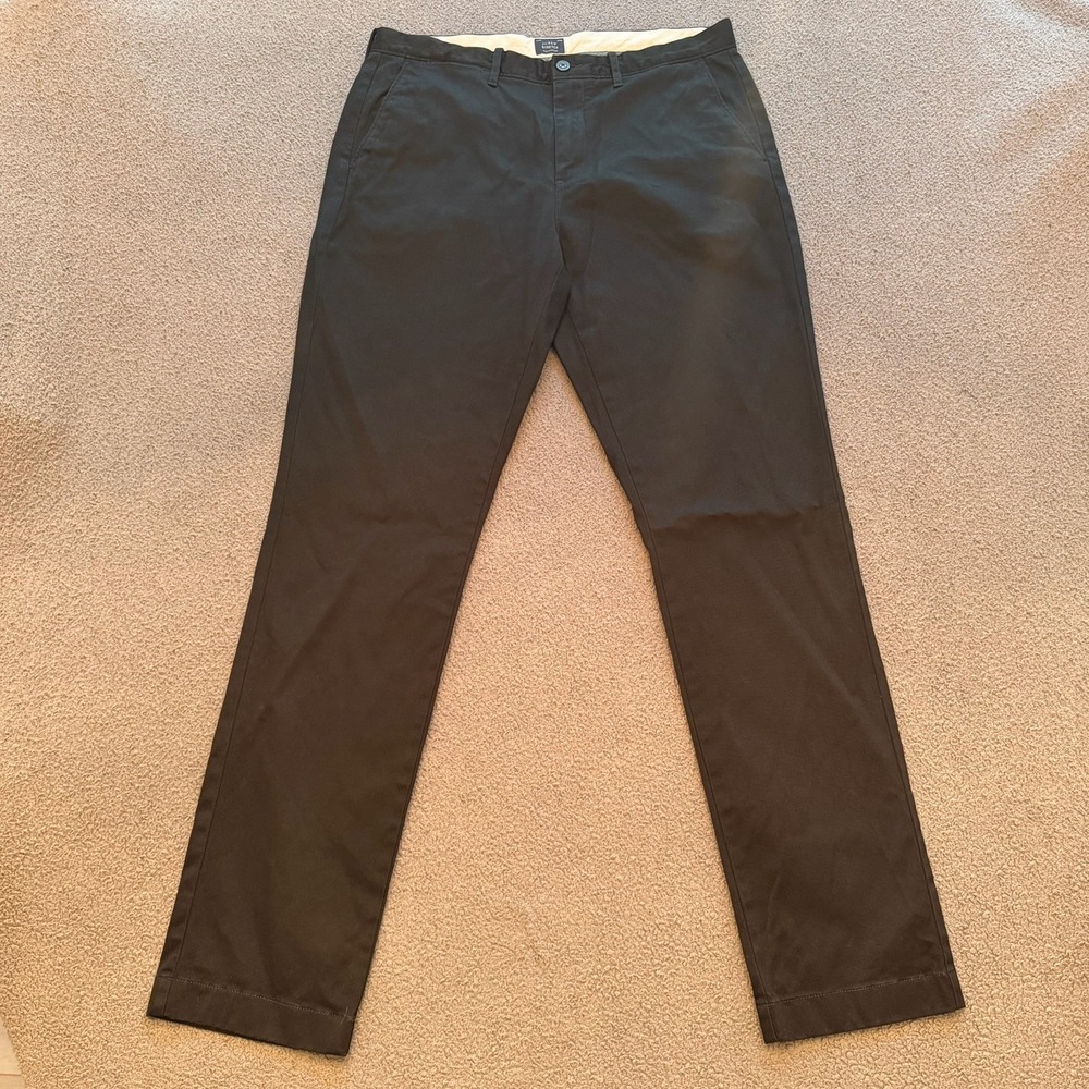 J.Crew 770 Straight Fit Stretch Chino Black Pants Men's 34x34 (Actual 35x34)